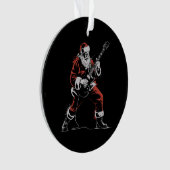 Santa Playing Guitar Retro 90s Christmas Rock  Ornament (voorkant)