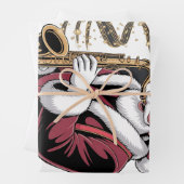 Santa Playing Saxophone Xmas Musician Saxophonist  Inpakpapier Vel (In situ)