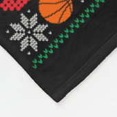 Santa Playing Sketll Ugly Christmas Sweater Swishm Fleece Deken (Hoek)