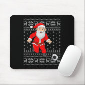 Santa Playing Soccer Football Ugly Christmas Sweat Muismat (Met muis)