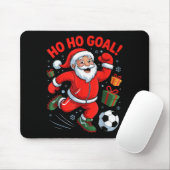 Santa Playing Soccer Funny Holiday Christmas Xmas Muismat (Met muis)