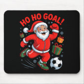 Santa Playing Soccer Funny Holiday Christmas Xmas  Muismat (Voorkant)