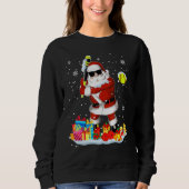 Santa Playing Softball Cool Christmas Santa Softba Trui (Voorkant)