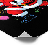 Santa Playing Trumpet Funny Holiday Chrismas Xmas  Poster (Hoek)