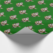 Santa Plays Accoustic Guitar Cadeaupapier (Hoek)