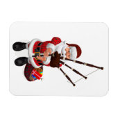 Santa Plays Bagpipes Magneet (Horizontaal)