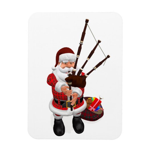 Santa Plays Bagpipes Magneet (Verticaal)
