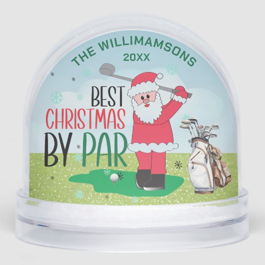 SANTA PLAYS GOLF BEST CHRISTMAS BY PAR NAME YEAR  SNEEUWBOL (Voorkant)