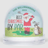 SANTA PLAYS GOLF BEST CHRISTMAS BY PAR NAME YEAR  SNEEUWBOL (Achterkant)