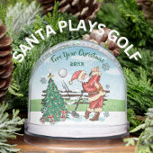 SANTA PLAYS GOLF FORE YOUR CHRISTMAS SNOW GLOBES SNEEUWBOL