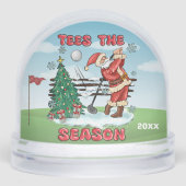 SANTA PLAYS GOLF TEES THE SEASON SNEEUWBOL (Voorkant)