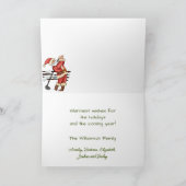 Santa Plays Golf - Voor uw Kerst Kaart (Binnen)