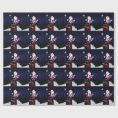 Santa Plays Guitar Cadeaupapier (Vlak)