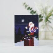 Santa Plays Guitar Feestdagenkaart (Staand voorkant)