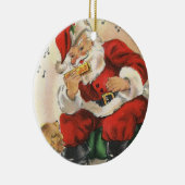 Santa Plays Harmonica Keramisch Ornament (Rechts)