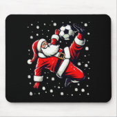 Santa Plays Soccer Bicycle Kick, Christmas Women M Muismat (Voorkant)