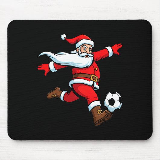 Santa Plays Soccer Christmas Srts Women Men Kids L Muismat (Voorkant)