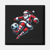 Santa Plays Soccer Christmas Srts Women Men Kids Magneet (Voorkant)