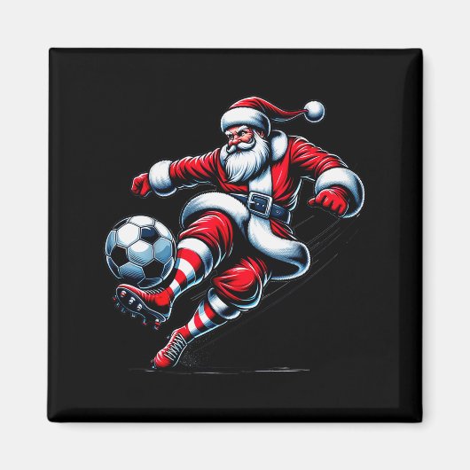 Santa Plays Soccer Christmas Srts Women Men Kids  Magneet (Voorkant)