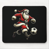 Santa Plays Soccer Srts, Xmas Christmas Women Men  Muismat (Voorkant)
