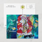 SANTA PLAYSAX, MUSISCHE CHRISTMAS PARTIJ BRIEFKAART (Voorkant / Achterkant)