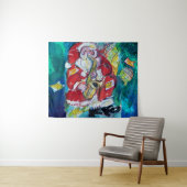 SANTA PLAYSAX, MUSISCHE CHRISTMAS PARTIJ WANDKLEED (In Situ (horizontaal))