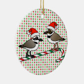 Santa Plovers Keramisch Ornament (Rechts)
