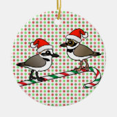 Santa Plovers Keramisch Ornament (Voorkant)