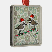 Santa Plovers Metalen Ornament (Rechts)