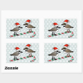 Santa Plovers Rechthoekige Sticker (Vel)