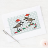Santa Plovers Rechthoekige Sticker (Envelop)