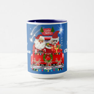 Santa & Poedel Vrolijk Kerstfeest Pickup Mok