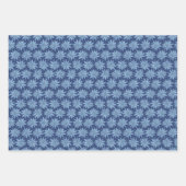 Santa Poinsettia Pepermunt Stripe Retro Kerstmis Inpakpapier Vel (Voorkant 2)