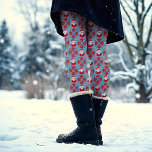 Santa Poinsettia Traditionele Rood Blauw Kerstmis Leggings<br><div class="desc">Dit leuke en feestelijke ontwerp heeft een handgetekende kerstman en poinsettia in klassiek rood en blauw voor dat gezellige,  traditionele vakantiegevoel met een vleugje eigenzinnigheid. Originele kunst van Malissa Melrose.</div>