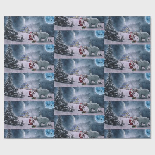 Santa & Polar Beer inpakpapier (Vlak)