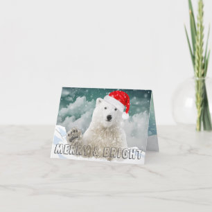 Santa Polar-Beer   Kaart kerstfeestdag