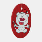 Santa Polar-Beer Keramisch Ornament (Rechts)