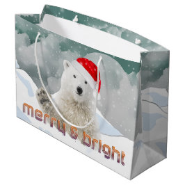 Santa Polar-Beer | kerstcadeautas voor beiers Large Cadeautasje