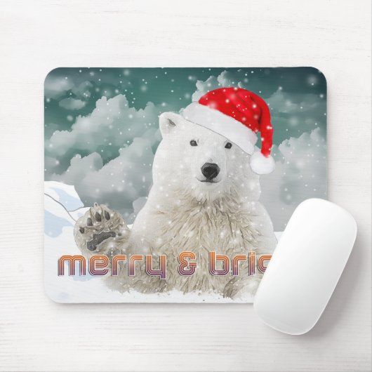 Santa Polar-Beer | Kerstmis in Beary Mousepad Muismat (Met muis)