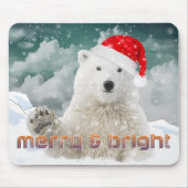 Santa Polar-Beer | Kerstmis in Beary Mousepad Muismat (Voorkant)