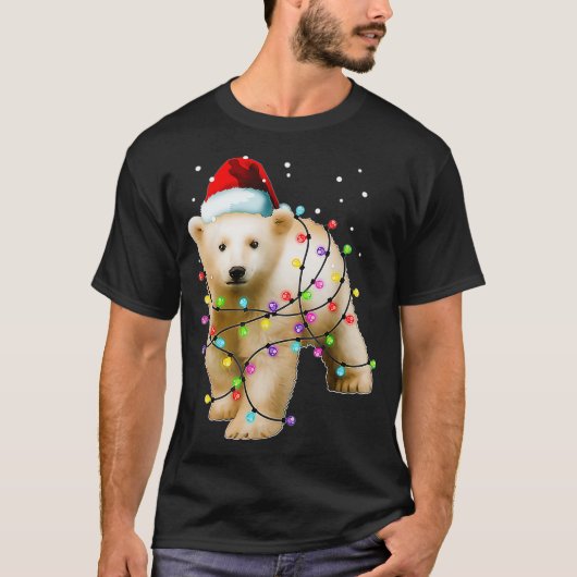 Santa Polar Beer, Kerstmis, Mannen Kinderen, Beer T-shirt (Voorkant)