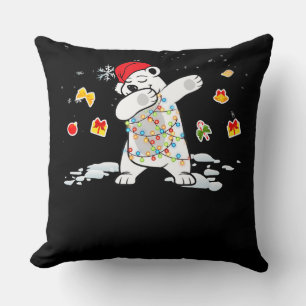 Santa Polar-Beer met kerstverlichting Beer Lover Kussen