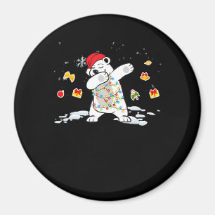 Santa Polar-Beer met kerstverlichting Beer Lover Magneet