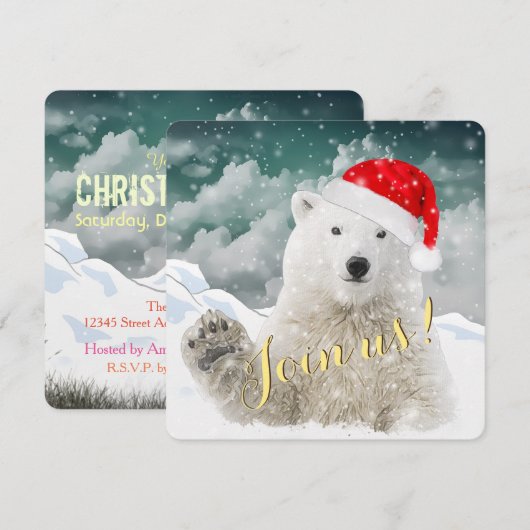 Santa Polar-Beer | Vakantievorming Kaarten (Voorkant / Achterkant)