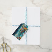 SANTA POLAR EXPRESS KERSTAVOND CADEAULABEL (Met Touw)