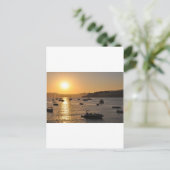 Santa ponsa-zonsondergang briefkaart (Staand voorkant)