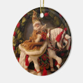 Santa Pony Keramisch Ornament (Links)