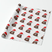 Santa Poo Emoji Cadeaupapier (Uitgerold)