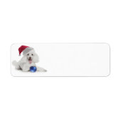 Santa Poodle retouradres/cadeau-labels Etiket (Voorkant)