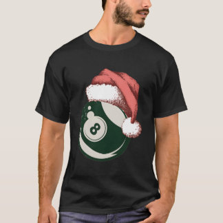  Santa Pool Ball Player Christmas Ball Pool T-shirt